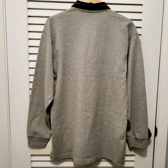 Eddie Bauer Vintage Men's 1/4 Zip Pullover Medium (runs big) Gray Navy B…EUC - Picture 4 of 7
